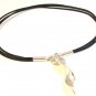 Sterling Silver Pendant & Leather 16" Necklace