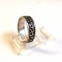 Vintage Sterling Silver Symbols ? Swirls Ring Size 9