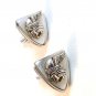 Vintage Silver Tone & Mother of Pearl Winged Mercury Cufflinks