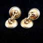 Art Deco Mother Pearl 2 Tone Krementz Plate Cufflinks By KREMENTZ 103114