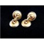 Art Deco Mother Pearl 2 Tone Krementz Plate Cufflinks By KREMENTZ 103114