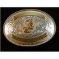 Silver & Gold 2 Tone Western Cowboy Rodeo Calf Roping Belt Buckle by Justin RBA