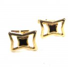 1960's - 80's Silvertone & Red Cufflinks Unbranded 72015