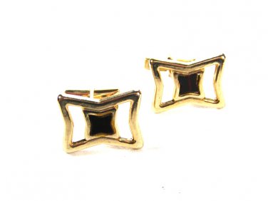 1960's - 80's Silvertone & Red Cufflinks Unbranded 72015