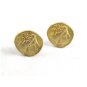 Vintage 800 Silver Roman / Greek Lady Cleopatra ? Goldtone Cufflinks