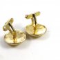 Vintage 800 Silver Roman / Greek Lady Cleopatra ? Goldtone Cufflinks
