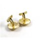 Vintage 800 Silver Roman / Greek Lady Cleopatra ? Goldtone Cufflinks