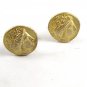 Vintage 800 Silver Roman / Greek Lady Cleopatra ? Goldtone Cufflinks