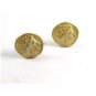 Vintage 800 Silver Roman / Greek Lady Cleopatra ? Goldtone Cufflinks