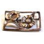 Vintage Art Deco Sterling Silver Flower Brooch