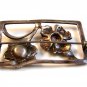 Vintage Art Deco Sterling Silver Flower Brooch