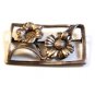 Vintage Art Deco Sterling Silver Flower Brooch