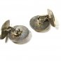 Vintage 2 Tone Sterling Silver Aztec Cufflinks Unbranded Made In Mexico 71315