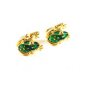 Goldtone & Green Frog Cufflinks 11062013