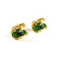Goldtone & Green Frog Cufflinks 11062013