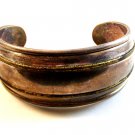 Vintage Taxco Sterling Silver 2 Tone Cuff Bracelet