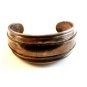 Vintage Taxco Sterling Silver 2 Tone Cuff Bracelet