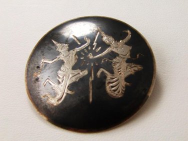Vintage Sterling Neillo Siam Dancer Lady Ladies  Brooch bc