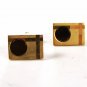 Very Sharp Goldtone 7 Brown Dress Cufflinks Unbranded 72215