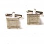 1950's Mid Century Modern Small Silvertone Cufflinks Unbranded 71515cc