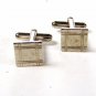 1950's Mid Century Modern Small Silvertone Cufflinks Unbranded 71515cc
