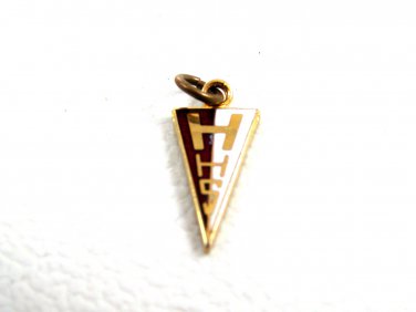 1960's H. H. S. H ??? High School Enameled Charm 61214