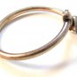 Vintage Sterling Silver Two 2 Hearts Bangle Bracelet