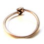 Vintage Sterling Silver Two 2 Hearts Bangle Bracelet