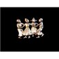 Vintage Lang Sterling Silver Dutch Boys & Girls Dancing Brooch