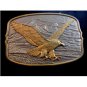 Vintage Silver & Gold Tone American Eagle Belt Buckle 487897988de