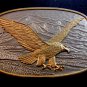 Vintage Silver & Gold Tone American Eagle Belt Buckle 487897988de