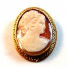 Signed 1/20 12K.G.F.C.T. Gold Filled Shell Cameo Brooch / Pendant
