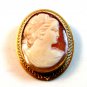 Signed 1/20 12K.G.F.C.T. Gold Filled Shell Cameo Brooch / Pendant