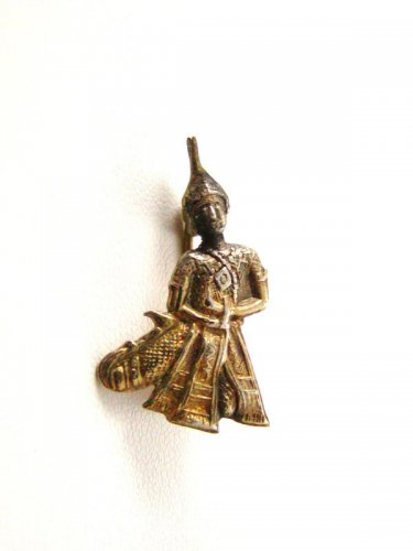 Vintage Sterling Silver Gold Vermeil Siam Dancer Brooch