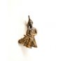 Vintage Sterling Silver Gold Vermeil Siam Dancer Brooch