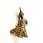 Vintage Sterling Silver Gold Vermeil Siam Dancer Brooch