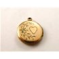 Vintage Victorian Gold tone Heart Locket Pendant