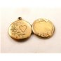 Vintage Victorian Gold tone Heart Locket Pendant