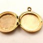 Vintage Victorian Gold tone Heart Locket Pendant