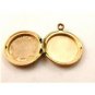 Vintage Victorian Gold tone Heart Locket Pendant