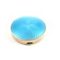 Art Deco Sterling Silver Baby Blue Initialed MWS ?? Guilloche Compact