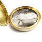 Art Deco Sterling Silver Baby Blue Initialed MWS ?? Guilloche Compact