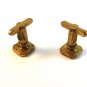 Vintage Gold Tone & Abalone Art Deco Cufflinks by Hickok