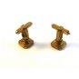 Vintage Gold Tone & Abalone Art Deco Cufflinks by Hickok