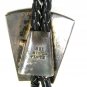 Taxco Sterling Silver Abalone Aztec Bolo with Leather Cord Signed Mexico 101714