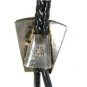 Taxco Sterling Silver Abalone Aztec Bolo with Leather Cord Signed Mexico 101714