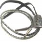 Taxco Sterling Silver Abalone Aztec Bolo with Leather Cord Signed Mexico 101714