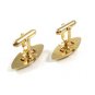 True Vintage 1950's - 1970's Goldtone Goldstone Cufflinks By ANSON 103114