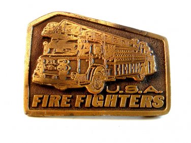 Vintage U.S.A. Fire Fighters Belt Buckle