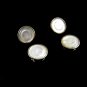 Art Deco Silvertone Mother of Pearl Cufflinks by SNAP LINK 102714s